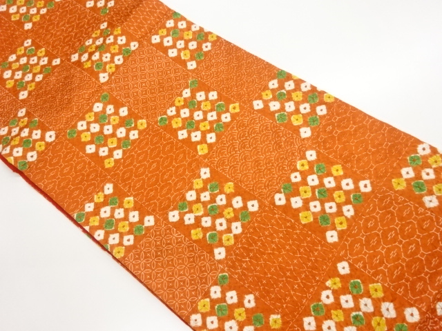 JAPANESE FUKURO OBI / SHIBORI / CHECKERED